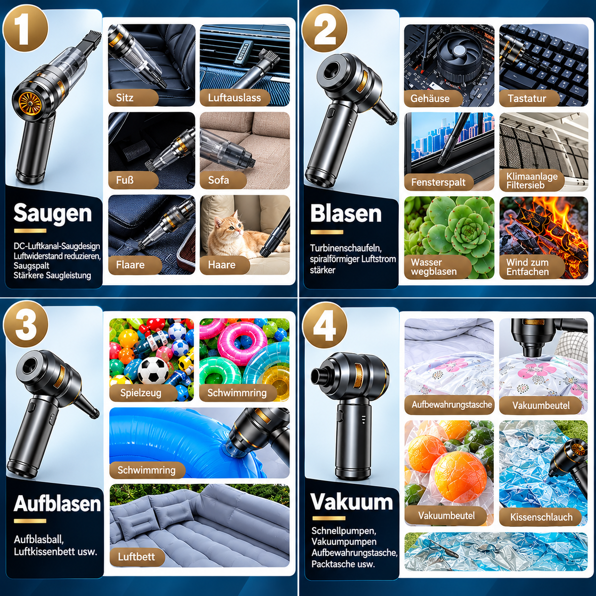 CENRR – Kabelloser Handstaubsauger für Auto, Zuhause & Büro mit Saug- und Blasfunktion www.alshaheen.shop