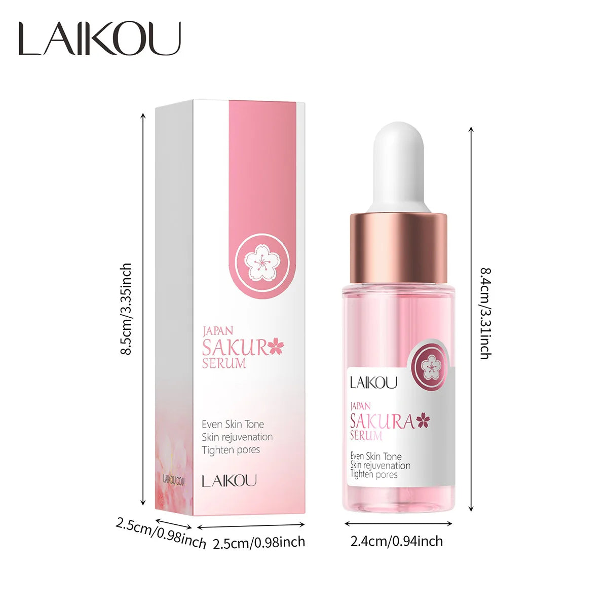 Laikou Sakura Brighting Skin Face Essence Remove Wrinkles Spots Moisturizing Lift Firm Smooth Bright Whitening Skin Care 17ml