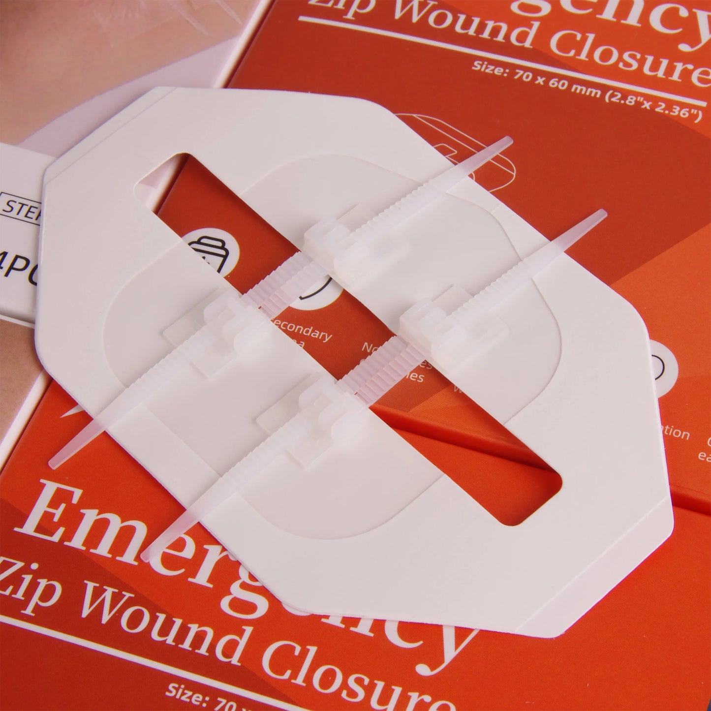 2-4PCS Zipper Painless Wound Closure Device Suture-free Wound Dressing Closure Strips Kit Emergency Laceration Closures for Ifak