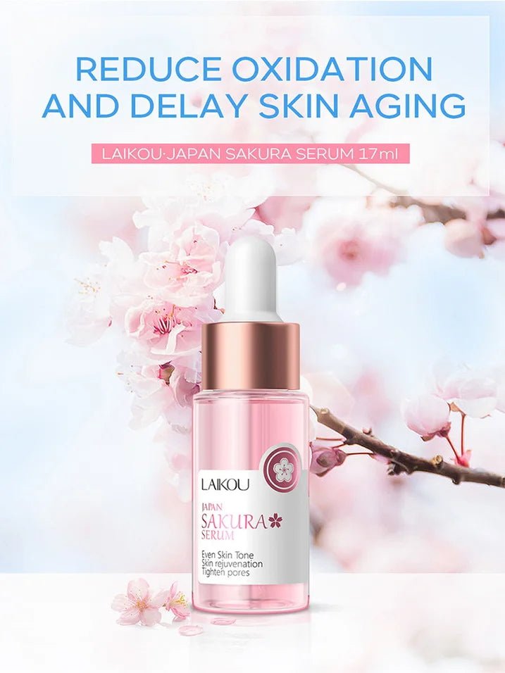 Laikou Sakura Brighting Skin Face Essence Remove Wrinkles Spots Moisturizing Lift Firm Smooth Bright Whitening Skin Care 17ml
