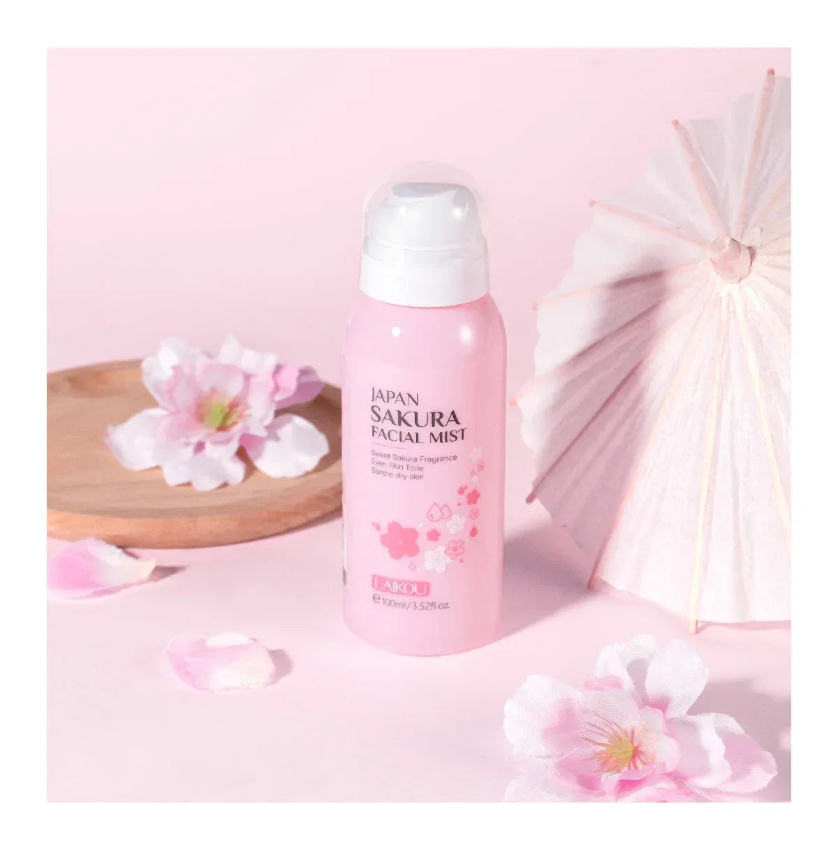 LAIKOU Sakura Toner Hydrating Moisturize Gentle Repair Brightening Skin Improve Glow Serum Toner Spray 100ml