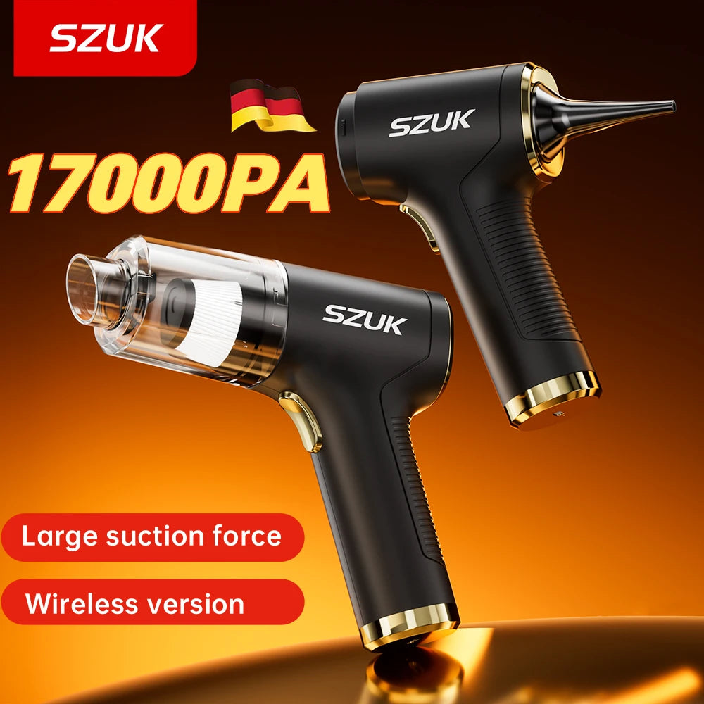 SZUK New Mini Car Vacuum Cleaner Powerful 17000PA Cleaning Machine Strong Suction Handheld Portable Wireless Vacuum Cleaner Car www.alshaheen.shop