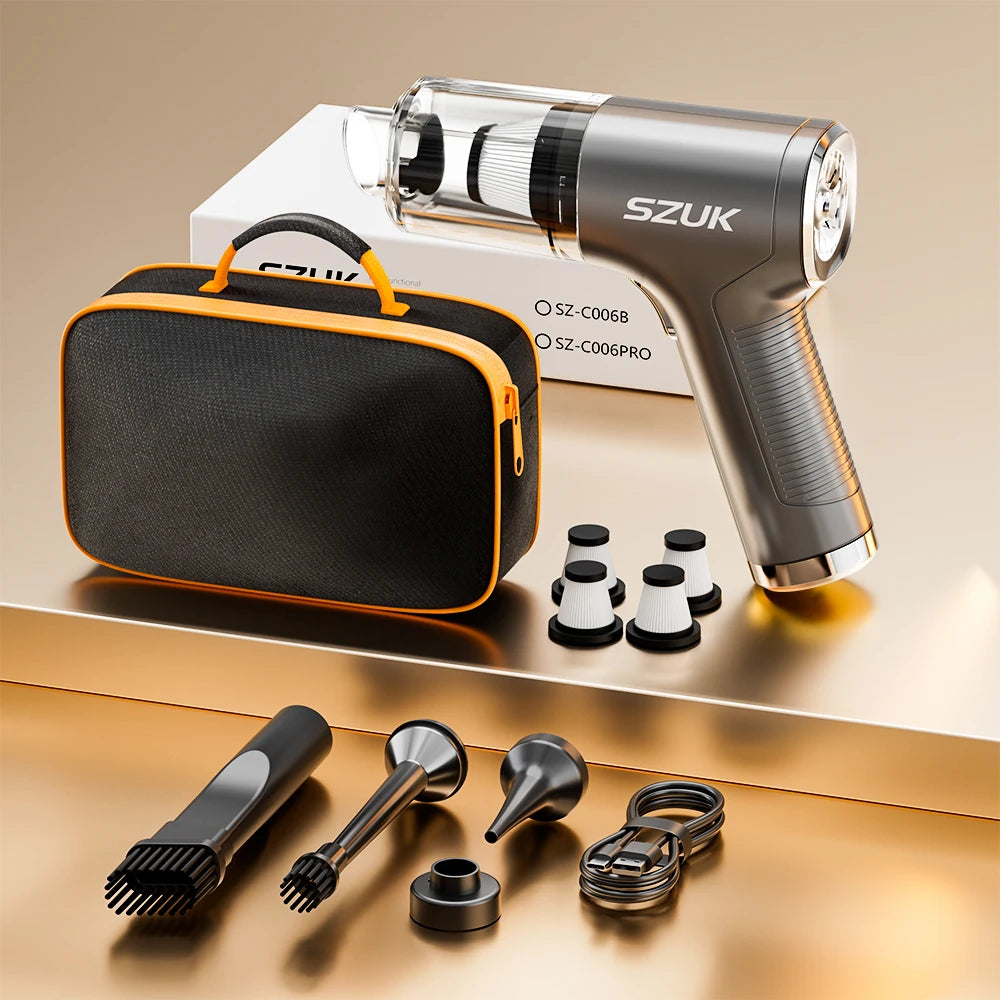 SZUK New Mini Car Vacuum Cleaner Powerful 17000PA Cleaning Machine Strong Suction Handheld Portable Wireless Vacuum Cleaner Car www.alshaheen.shop