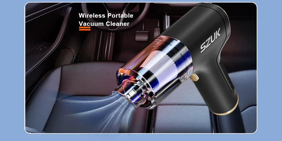 SZUK New Mini Car Vacuum Cleaner Powerful 17000PA Cleaning Machine Strong Suction Handheld Portable Wireless Vacuum Cleaner Car www.alshaheen.shop
