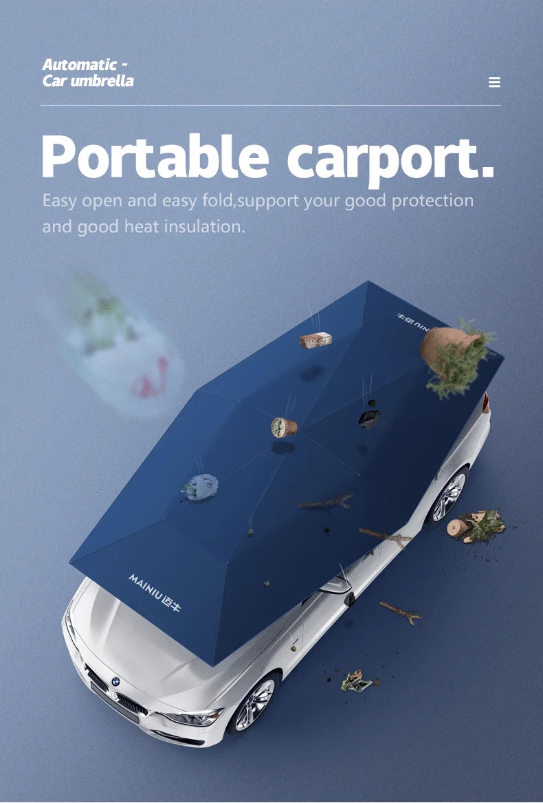 Car Roof Window Sunshade UV Proof Waterproof Automatic Outdoor Parking Car Umbrella Sun Shade www.alshaheen.shop