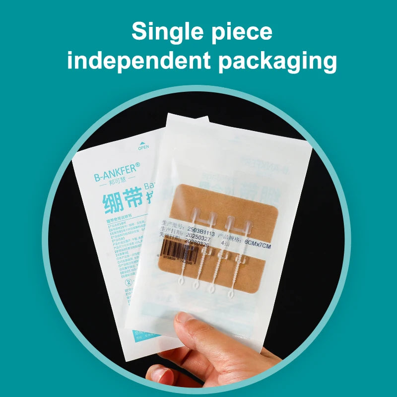 Zipper Tie Wound Closure Patch Hemostatic Patch Wound Fast Without Suture Zipper Outdoor Band-Aid Portable Quick Clot Wound