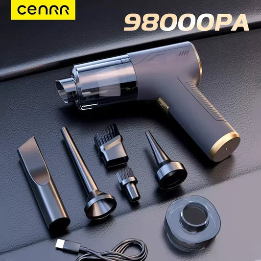 CENRR AirForce Pro 98000PA Kabelloser Handstaubsauger – Starke Saugleistung, Druckluftfunktion, kompakt und tragbar für Auto, Zuhause und Büro
