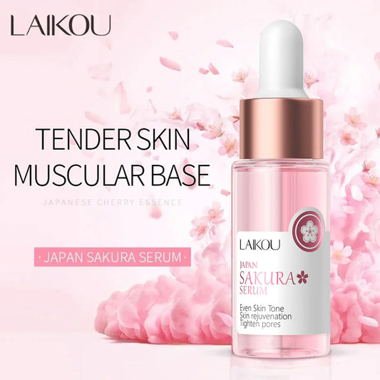 Laikou Sakura Brighting Skin Face Essence Remove Wrinkles Spots Moisturizing Lift Firm Smooth Bright Whitening Skin Care 17ml