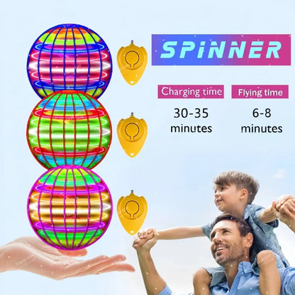 Spinning Ball Black Technology Flying Ball Magic LED Light Spinning Ball Stress-relieving Toy Children's Christmas Gift