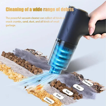 CENRR AirForce Pro 98000PA Kabelloser Handstaubsauger – Starke Saugleistung, Druckluftfunktion, kompakt und tragbar für Auto, Zuhause und Büro