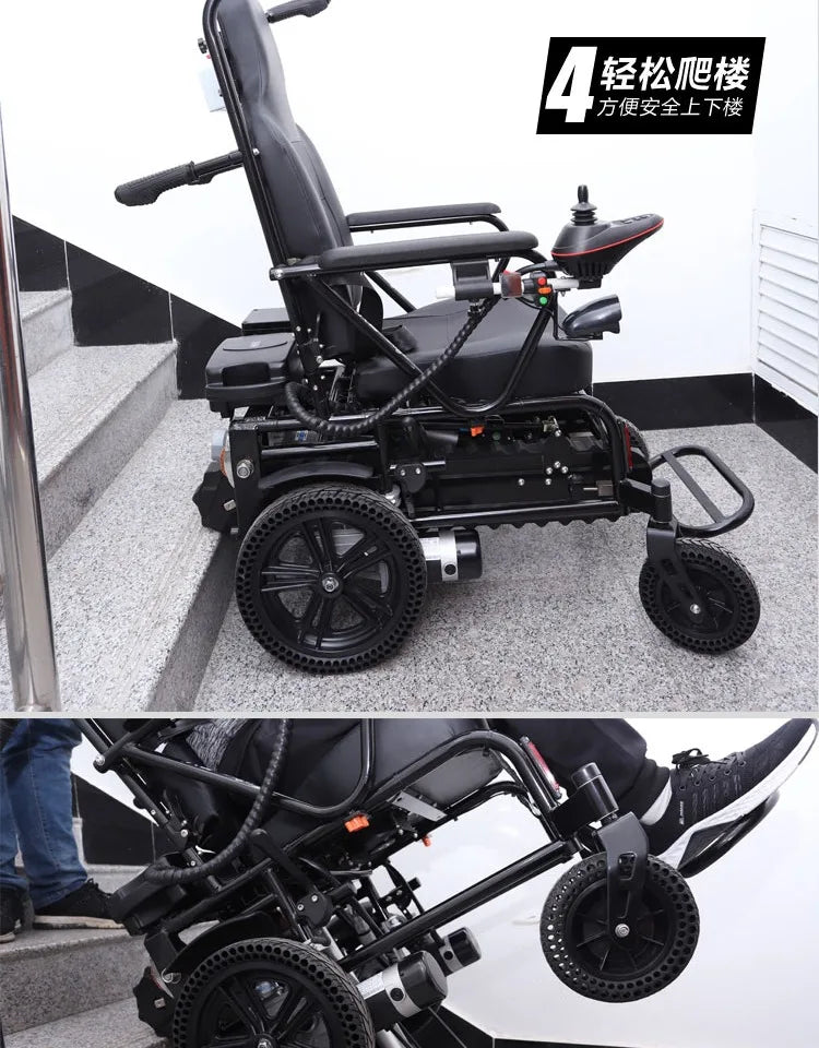 Electric climbing wheelchair intelligent up and down stairs fully automatic crawler disabled the elderly