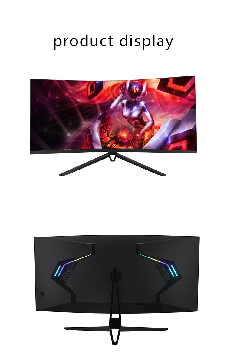 Best Gaming Monitor 2K Most Popular Curved Lcd Monitor 34inch Gaming Screen Monitors