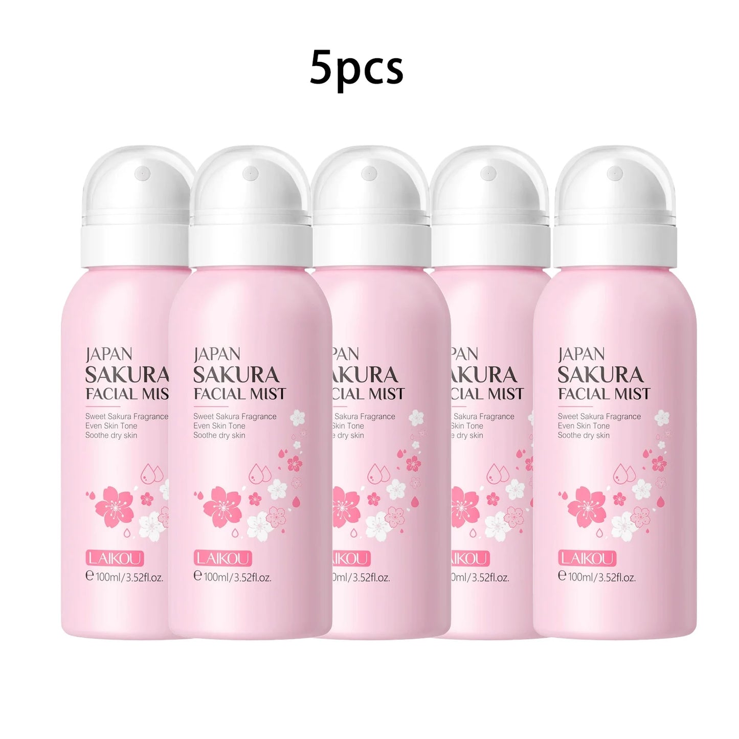 LAIKOU Sakura Toner Hydrating Moisturize Gentle Repair Brightening Skin Improve Glow Serum Toner Spray 100ml