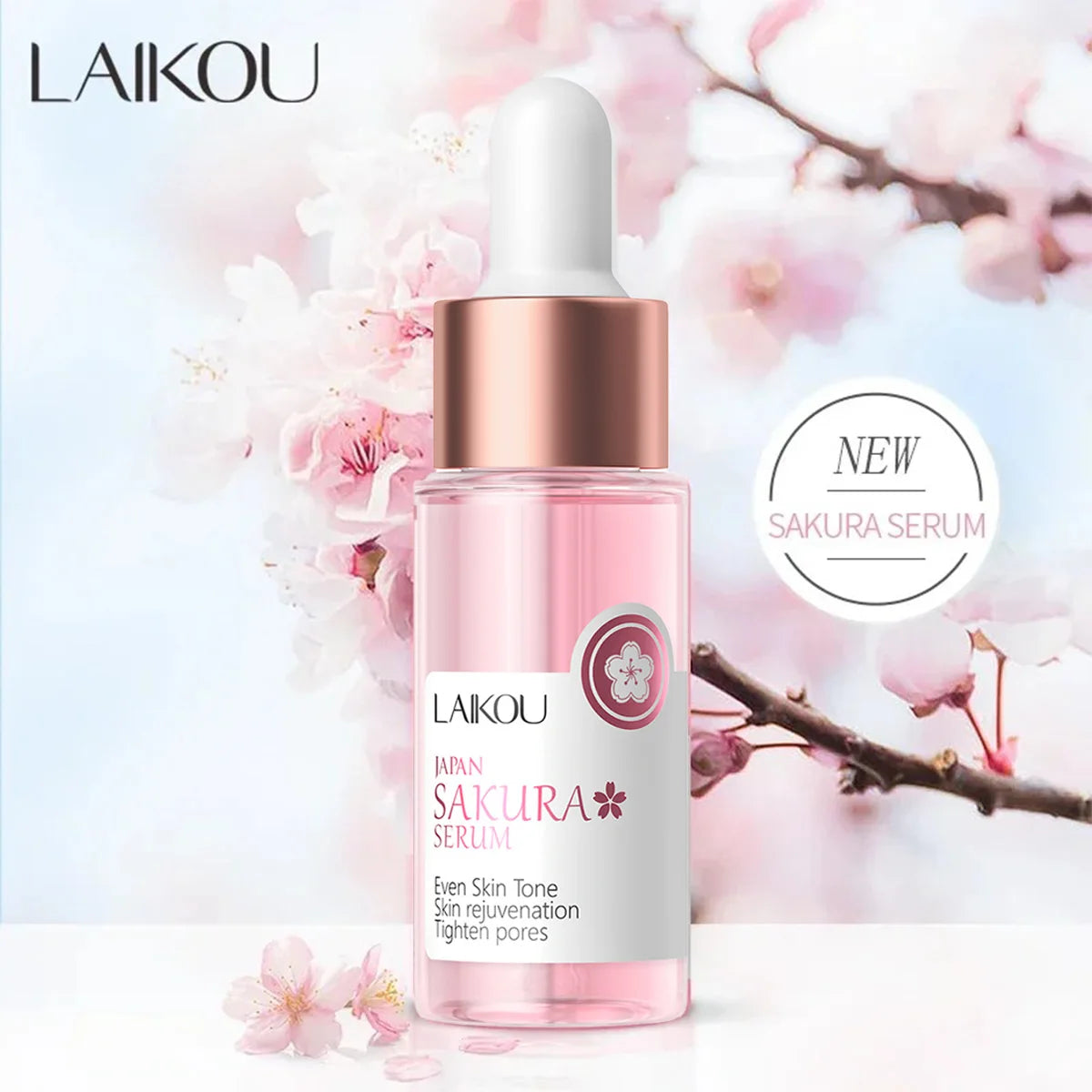 Laikou Sakura Brighting Skin Face Essence Remove Wrinkles Spots Moisturizing Lift Firm Smooth Bright Whitening Skin Care 17ml