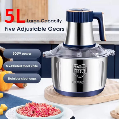 Stainless Steel Electric Chopper Meat Grinder Mincer Blenders For Kitchen Food Processor Multifunctional Kitchen Food Shredder