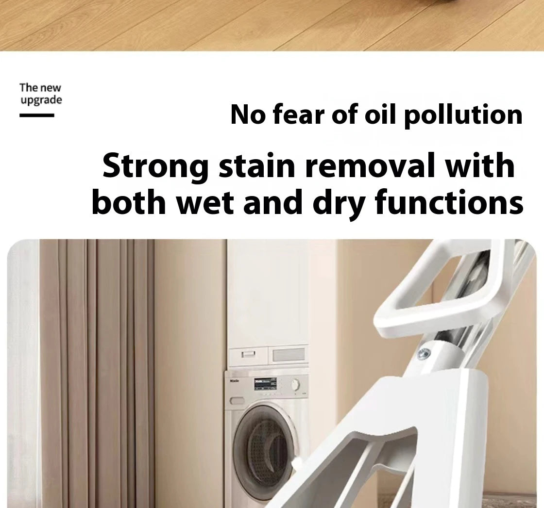 Squeezed Self Draining Rubber Cotton Mop Hand Free Magic Self-cleaning Flat Mop Reusable Sponge Household Floor Cleaning Tools
