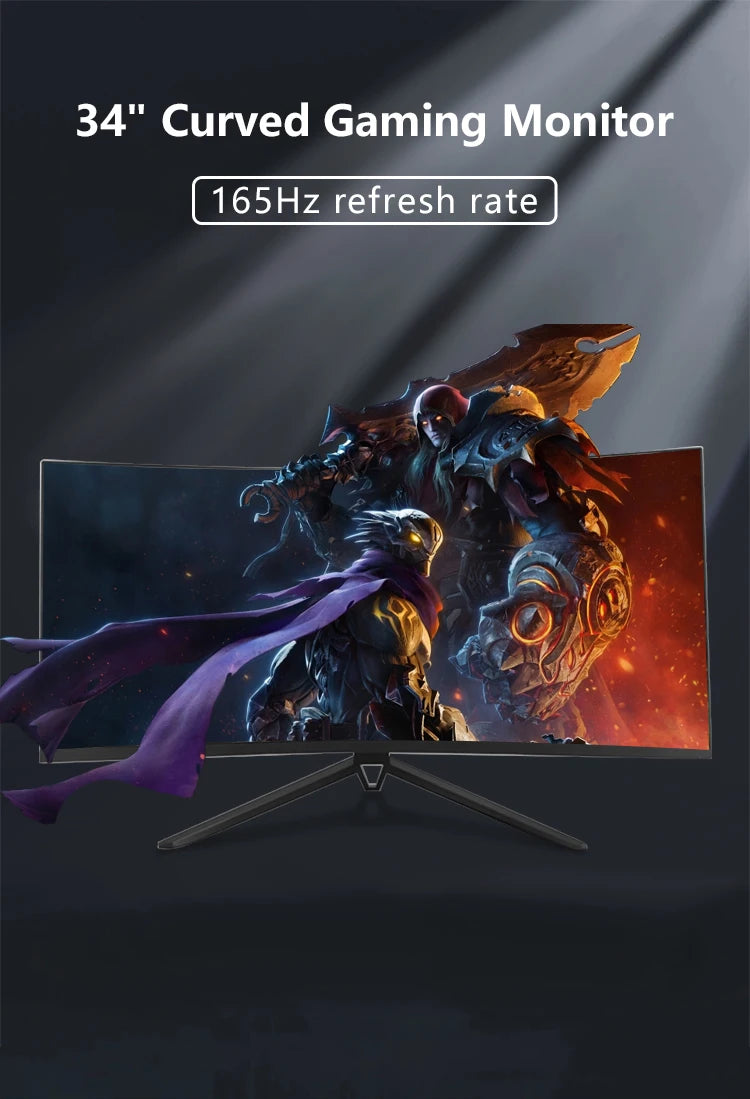 Best Gaming Monitor 2K Most Popular Curved Lcd Monitor 34inch Gaming Screen Monitors