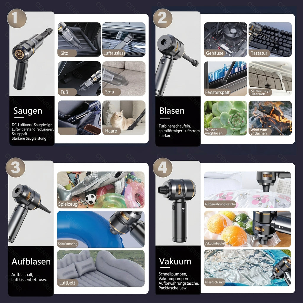 CENRR 998000PA Car Vacuum Cleaner Powerful Portable HandHeld Vacuum Cleaner For Car Wireless Cleaner Robot Car Accessories www.alshaheen.shop