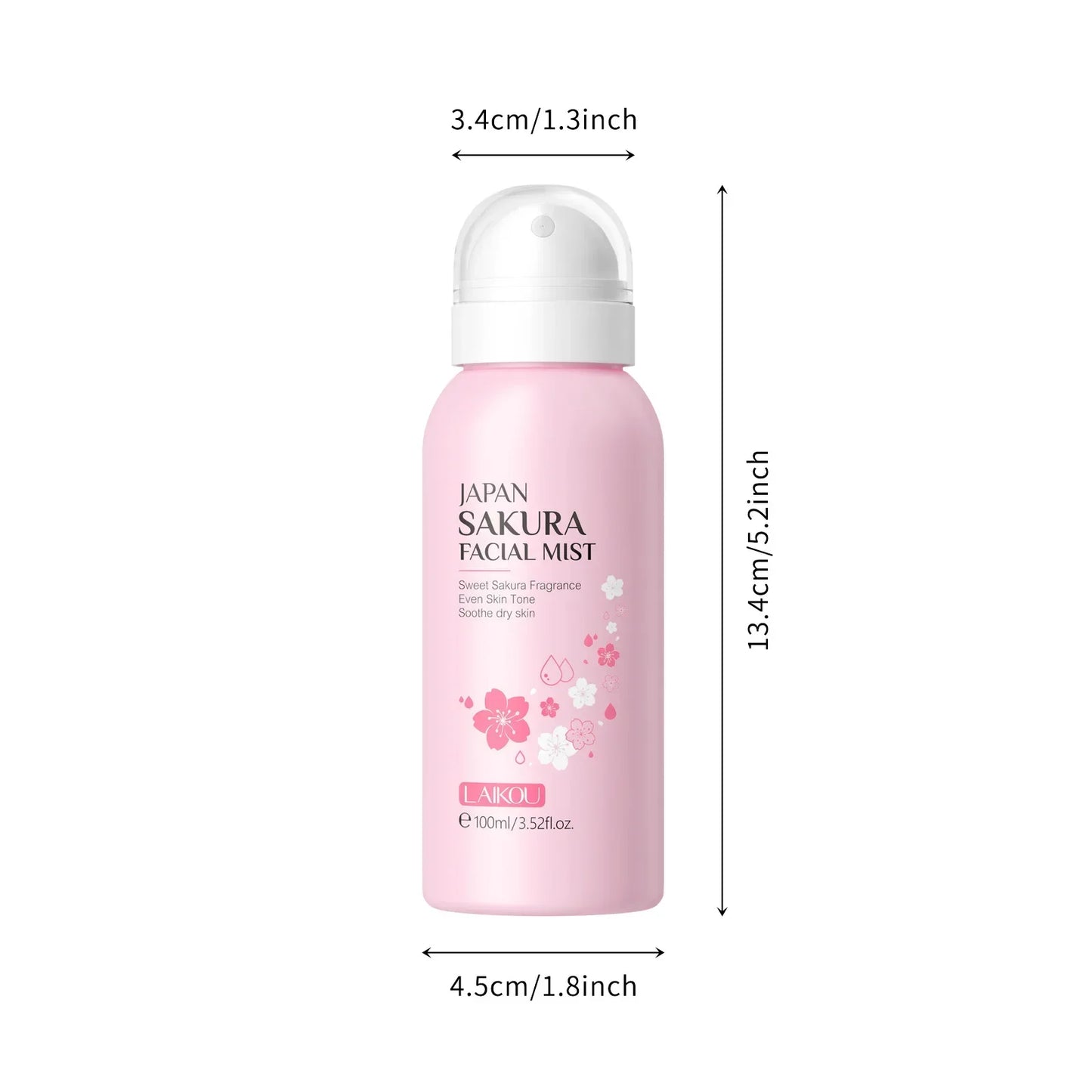LAIKOU Sakura Toner Hydrating Moisturize Gentle Repair Brightening Skin Improve Glow Serum Toner Spray 100ml