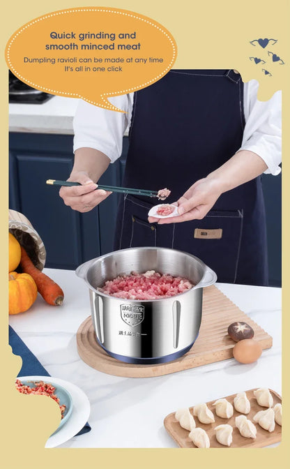 Stainless Steel Electric Chopper Meat Grinder Mincer Blenders For Kitchen Food Processor Multifunctional Kitchen Food Shredder