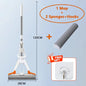 Squeezed Self Draining Rubber Cotton Mop Hand Free Magic Self-cleaning Flat Mop Reusable Sponge Household Floor Cleaning Tools