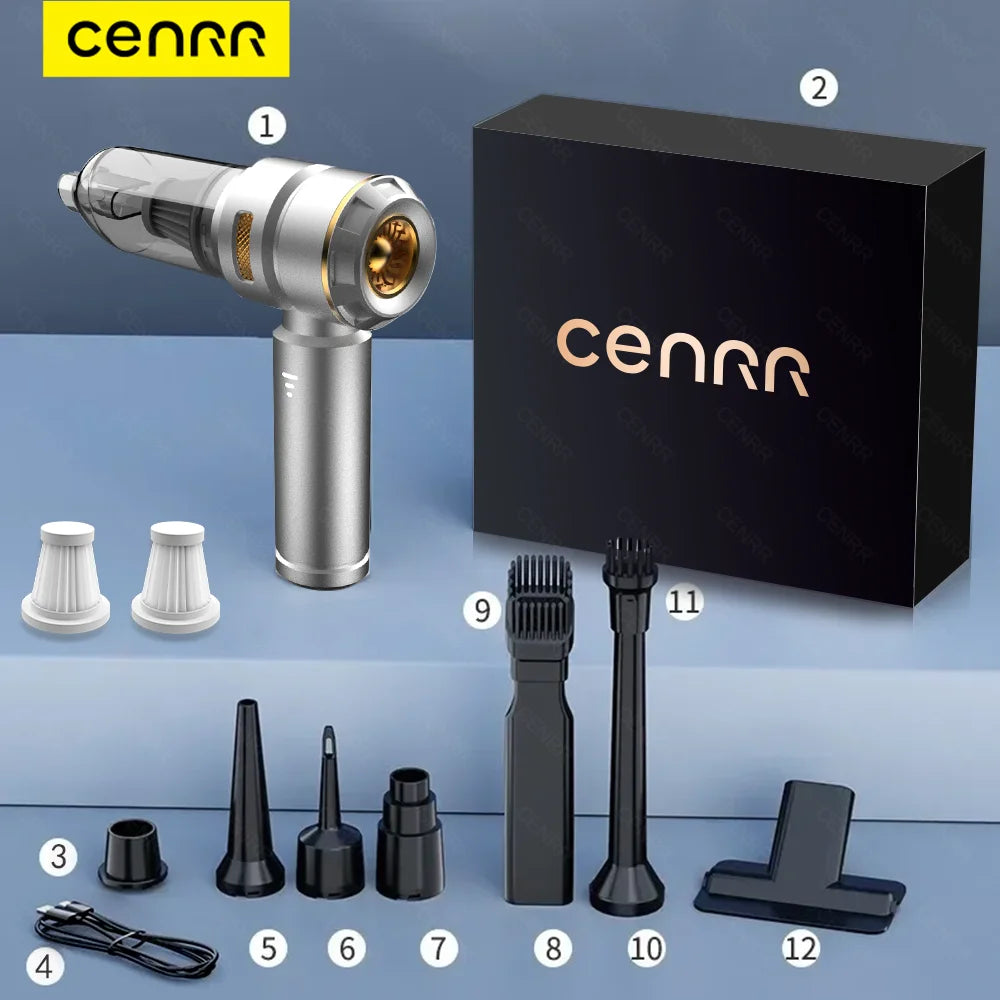 CENRR 998000PA Car Vacuum Cleaner Powerful Portable HandHeld Vacuum Cleaner For Car Wireless Cleaner Robot Car Accessories www.alshaheen.shop