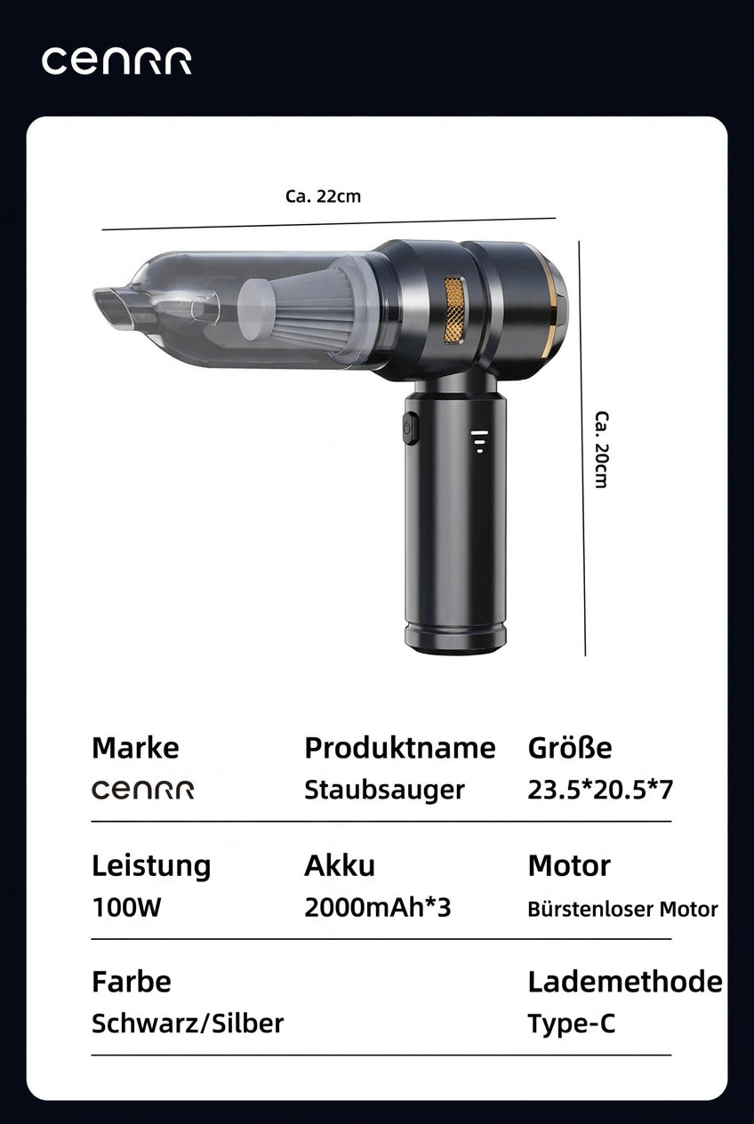 CENRR 998000PA Car Vacuum Cleaner Powerful Portable HandHeld Vacuum Cleaner For Car Wireless Cleaner Robot Car Accessories www.alshaheen.shop