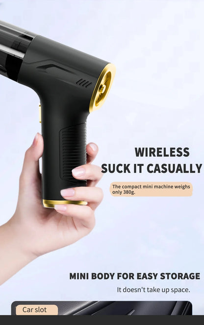 CENRR AirForce Pro 98000PA Kabelloser Handstaubsauger – Starke Saugleistung, Druckluftfunktion, kompakt und tragbar für Auto, Zuhause und Büro