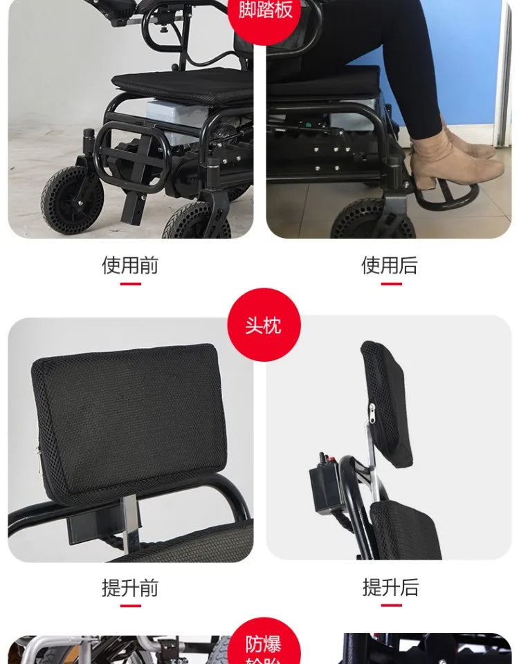 Electric climbing wheelchair intelligent up and down stairs fully automatic crawler disabled the elderly