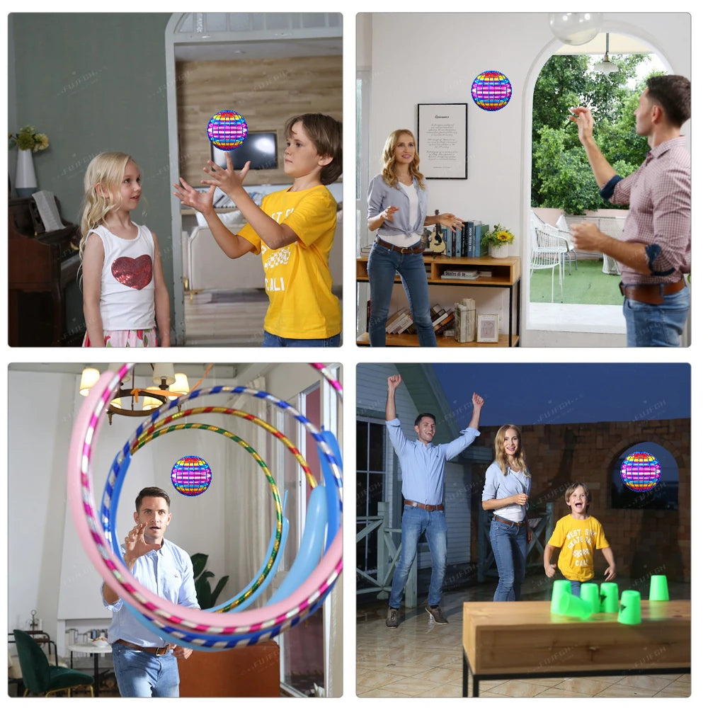 Spinning Ball Black Technology Flying Ball Magic LED Light Spinning Ball Stress-relieving Toy Children's Christmas Gift