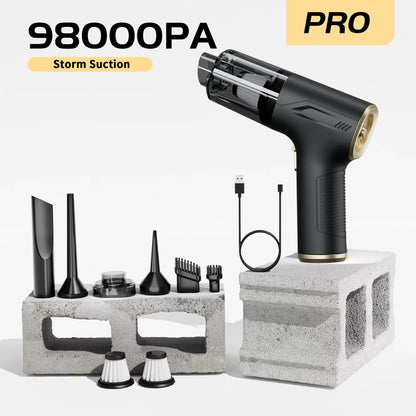 CENRR AirForce Pro 98000PA Kabelloser Handstaubsauger – Starke Saugleistung, Druckluftfunktion, kompakt und tragbar für Auto, Zuhause und Büro