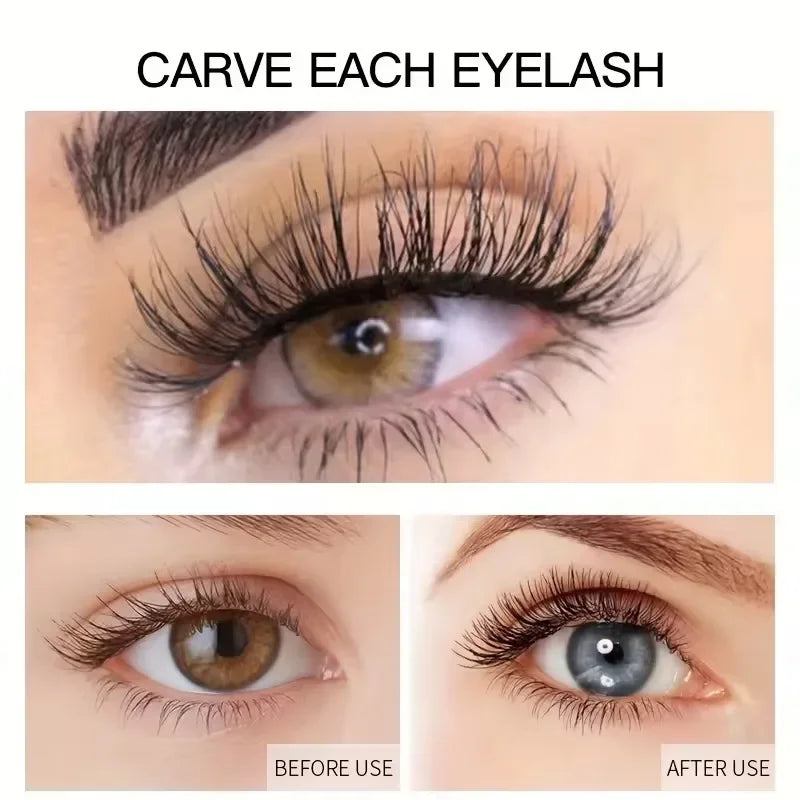 4D Curling Mascara – Lengthening, Waterproof, Sweatproof, Long-Lasting, Smudge-Proof, Unisex, Gentle, Certified